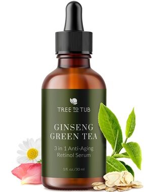 Tree to tub Ginseng Green Tea 3-in-1 Anti-Aging Retinol Serum New in box! GWP